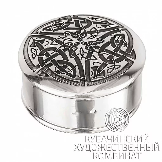 Таблетница серебряная