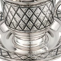 Чайная пара из серебра на 115 мл