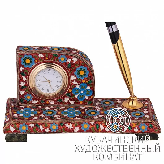 Подставка для ручки с часами