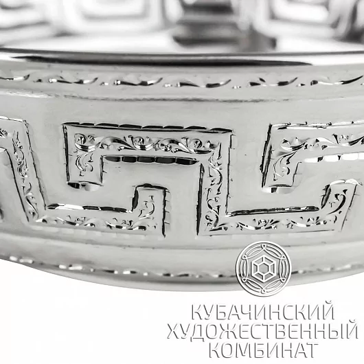 Тарелка ручной работы из серебра
