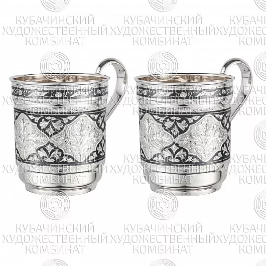 Набор из 2 кружек из серебра на 250 мл