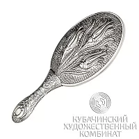Зеркало "Тюльпан" из серебра 925 пробы