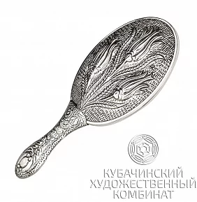 Зеркало "Тюльпан" из серебра 925 пробы