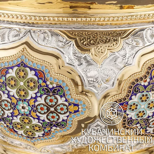 Кастрюля и половник из серебра на 4000 мл