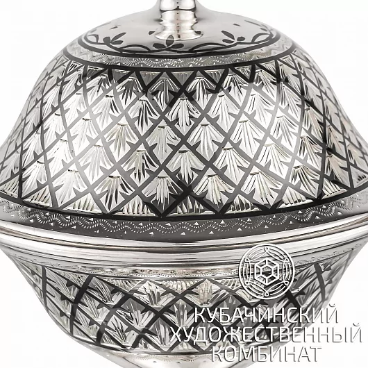 Икорница серебряная на 110 мл