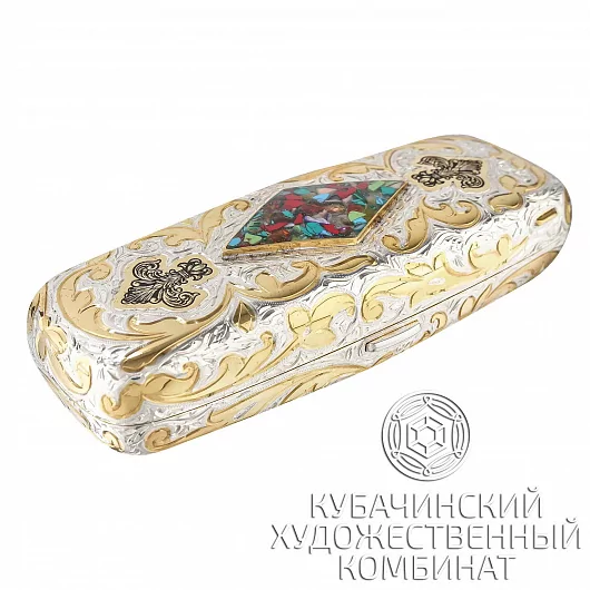 Футляр серебряный для очков 