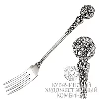Вилка "Букет" из серебра 925 пробы