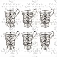 Набор из 6 кружек из серебра на 190 мл