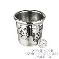 Наперсток "Деревня" из серебра