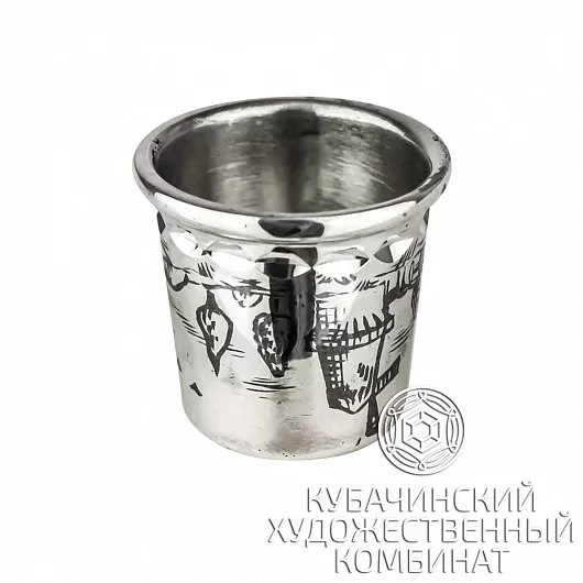 Наперсток "Деревня" из серебра