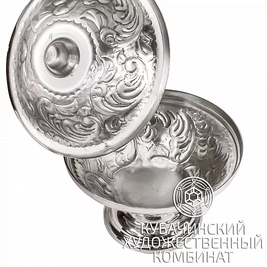 Икорница из серебра 925 пробы на 115 мл