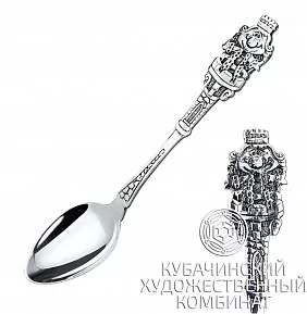 Ложка чайная "Башня" из серебра