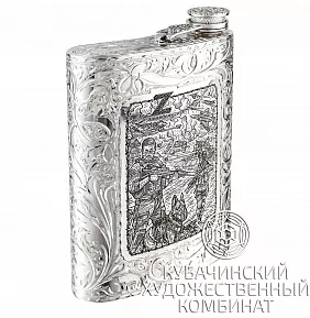 Фляга из серебра на 300 мл 