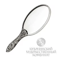 Зеркало "Цветы" из серебра 