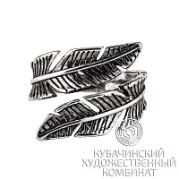 Кольцо "Перо" из серебра