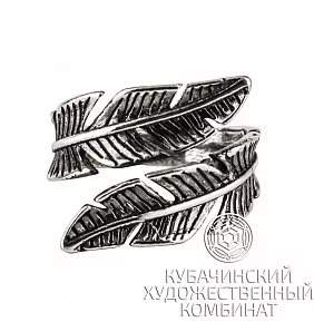 Кольцо "Перо" из серебра