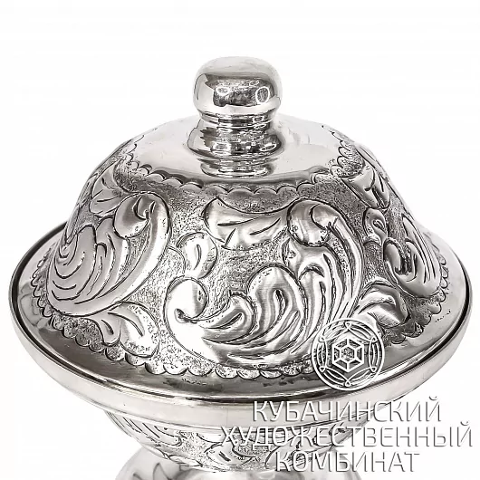Икорница из серебра 925 пробы на 115 мл