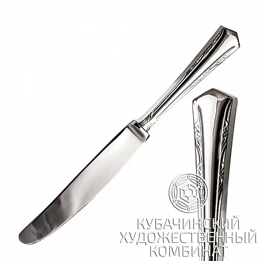 Нож столовый из серебра 925 пробы