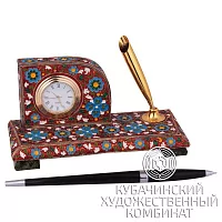 Подставка для ручки с часами