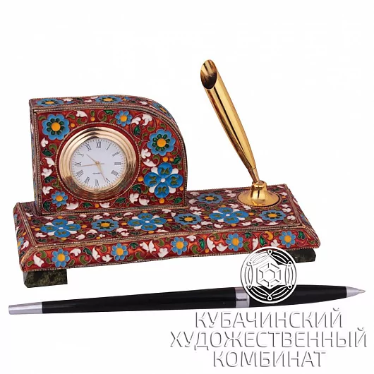 Подставка для ручки с часами
