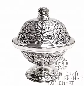 Икорница из серебра 925 пробы на 155 мл