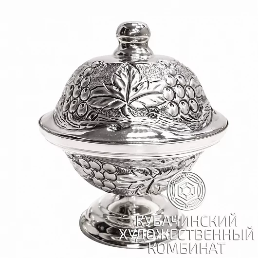 Икорница из серебра 925 пробы на 155 мл