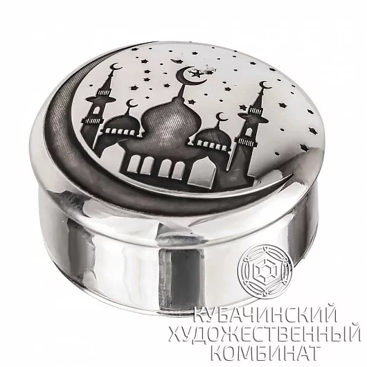 Таблетница серебряная