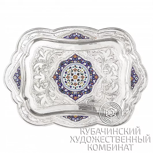 Поднос из серебра