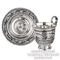 Кофейная пара из серебра на 115 мл