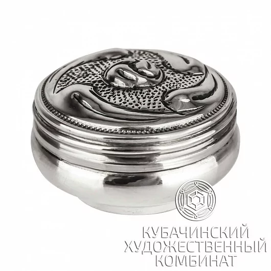 Таблетница из серебра 925 пробы