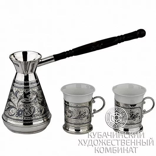 Набор из турки и подстаканников для эспрессо