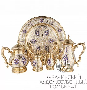 Чайный сервиз из серебра 925 пробы