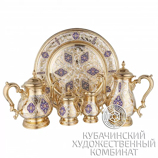 Чайный сервиз из серебра 925 пробы