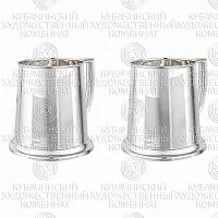Набор из 2 пивных кружек из серебра 925 пробы на 400 мл