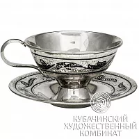 Чайная пара серебряная