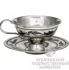 Чайная пара серебряная