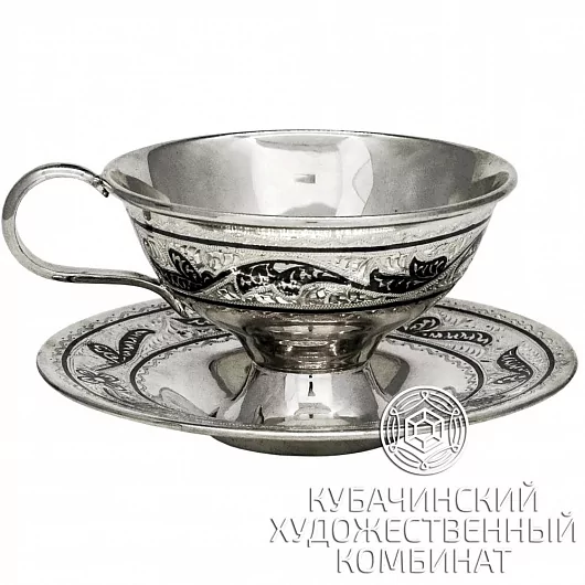 Чайная пара серебряная