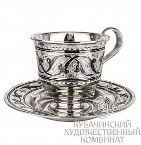 Чайная пара Серебряная