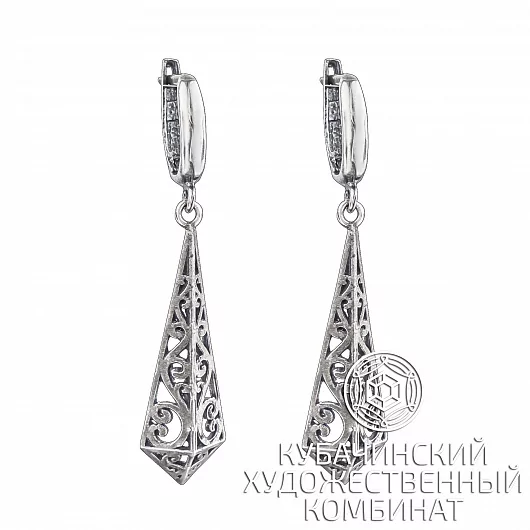 Серьги ручной работы из серебра 925 пробы 