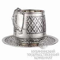 Чайная пара из серебра на 175 мл