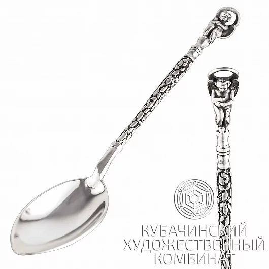 Ложка кофейная  из серебра 925 пробы