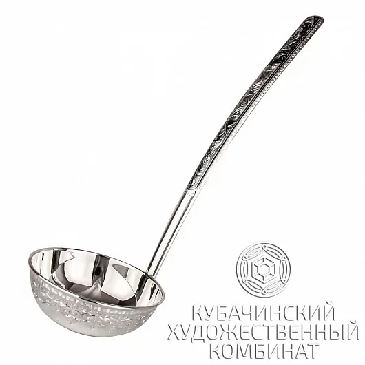 Половник ручной работы  из серебра