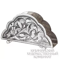 Салфетница ручной работы из серебра