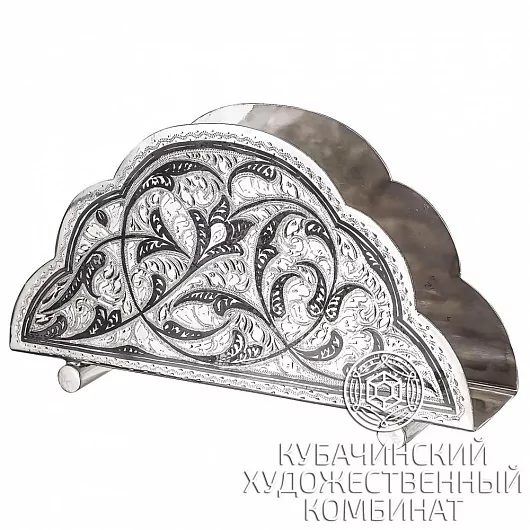 Салфетница ручной работы из серебра