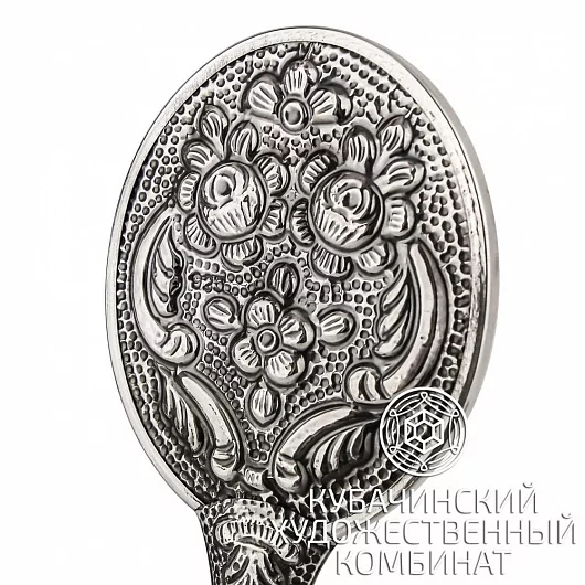 Зеркало "Цветок" из серебра