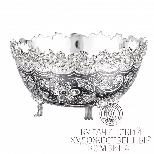 Конфетница из серебра