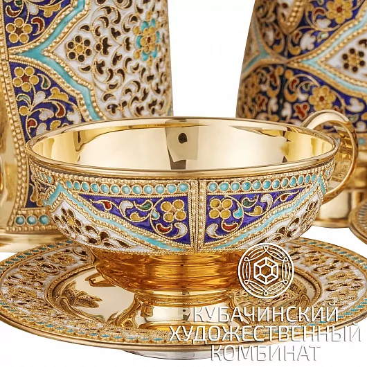 Чайный сервиз из серебра на 500 мл