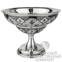 Конфетница ручной работы из серебра