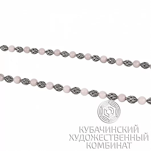 Бусы серебряные 