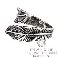 Кольцо "Перо" из серебра